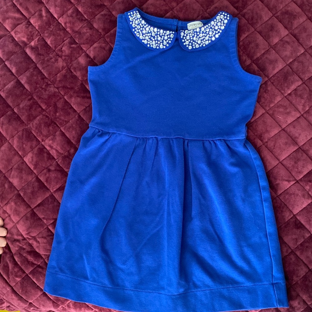 J Crew girls blue party dress